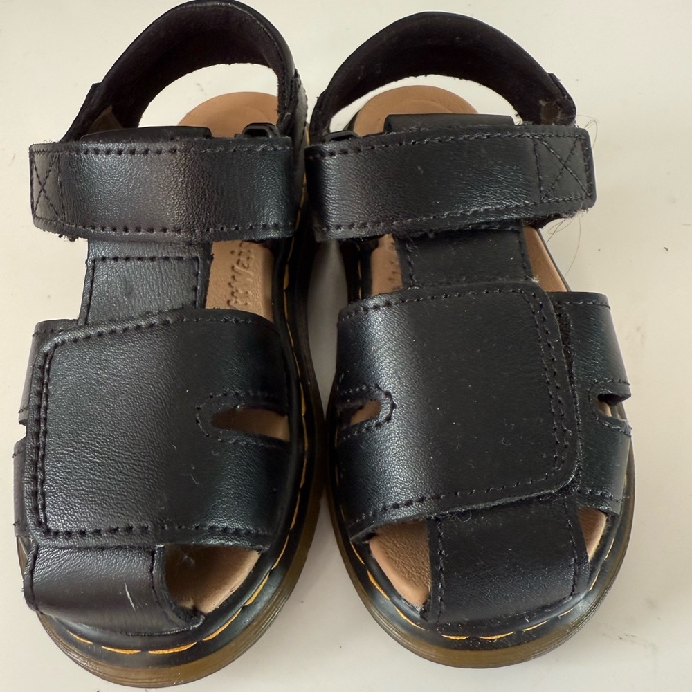 Dr. Martens  New Black Kids Sandals with Velcro Straps - Picture 3 of 7